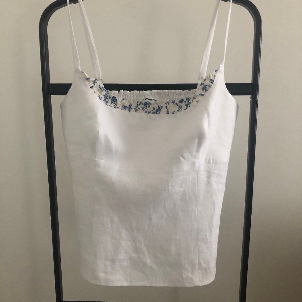 Reformation Linen Halter Top